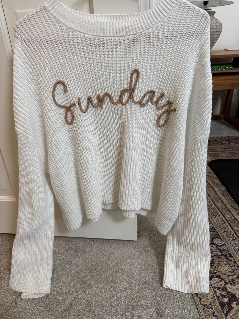 moon & madison Cream Knit Women’s Sweater